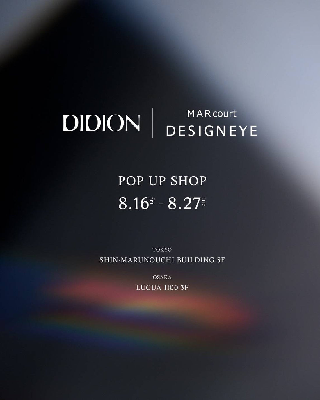 POPUP SHOP@東京大阪MAR court DESIGNEYE