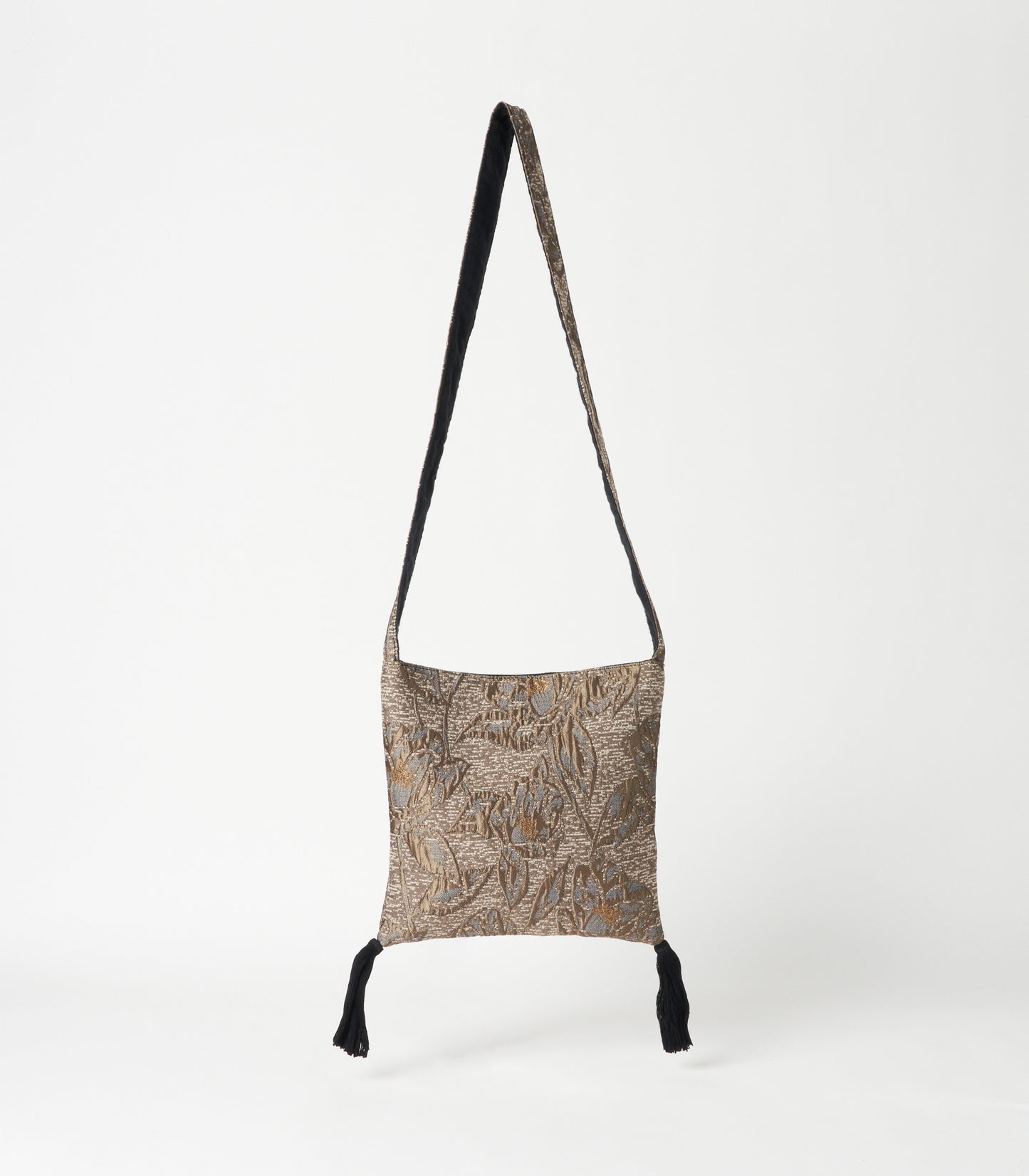 EBONY×DIDION. フリンジ ショルダー ポシェット ”Camellia Jacquard” Beige