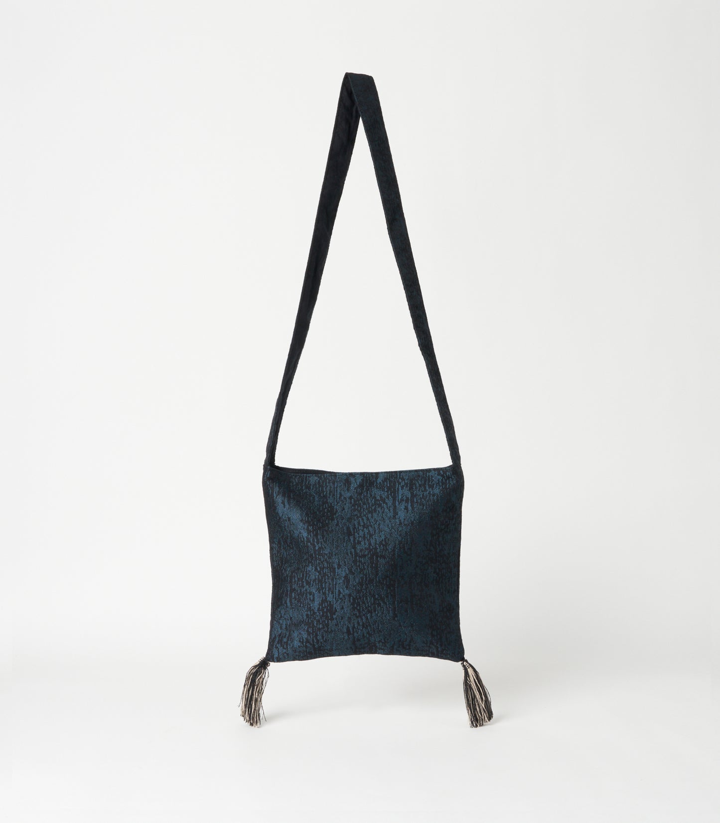 EBONY×DIDION. フリンジショルダーポシェット ”Water Jacquard” Blue
