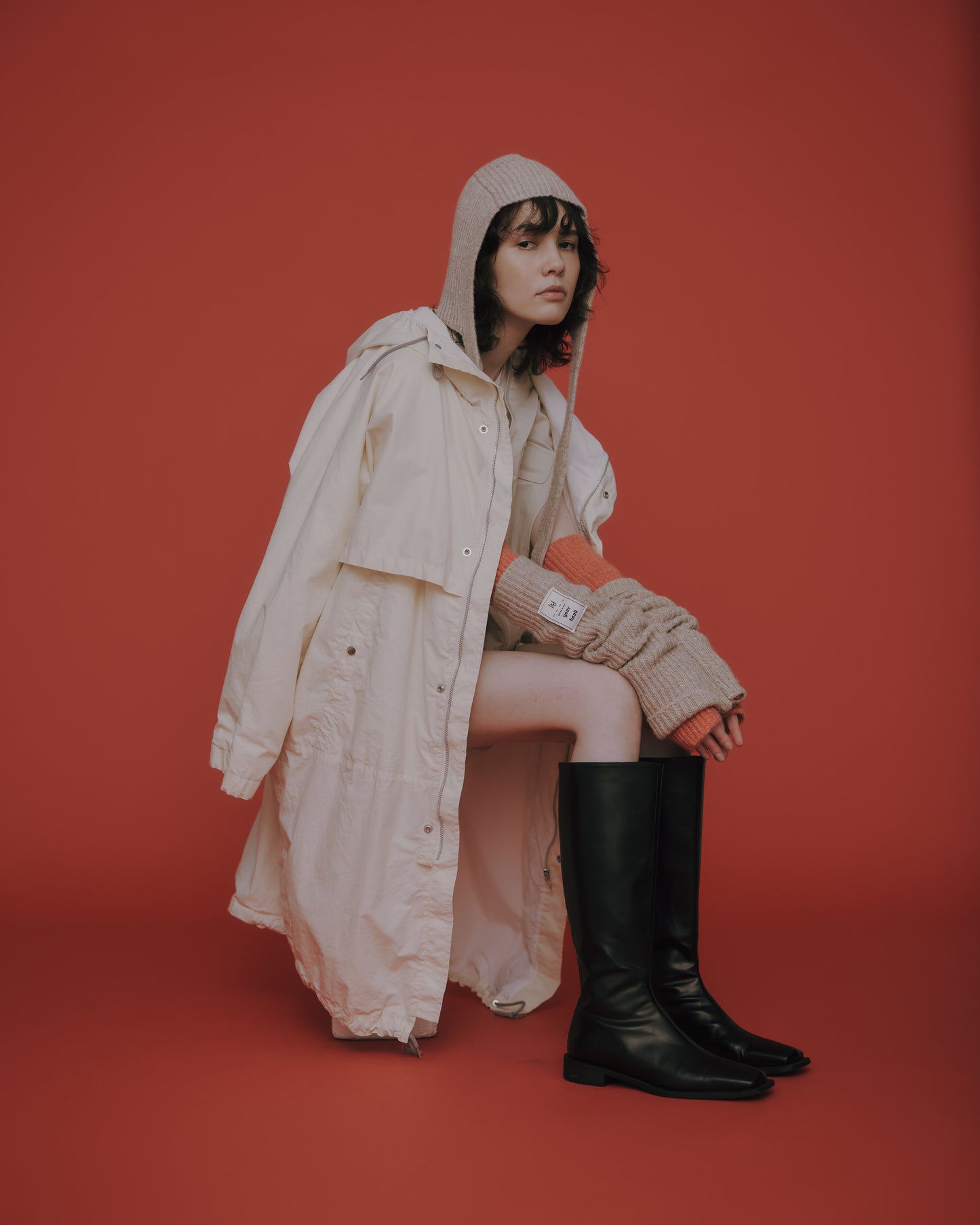 hood×DIDION. アームウォーマー Beige