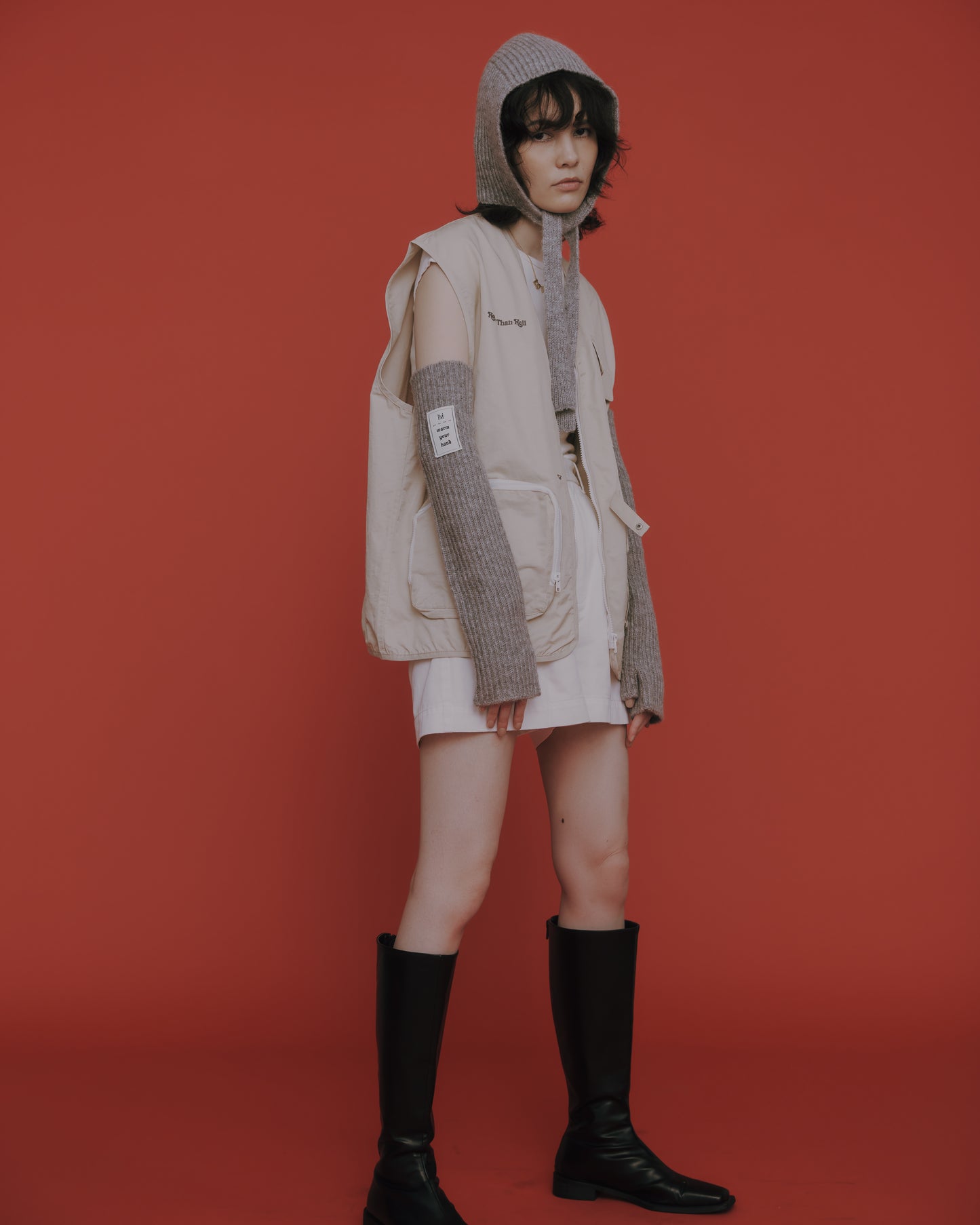 hood×DIDION. アームウォーマー Red
