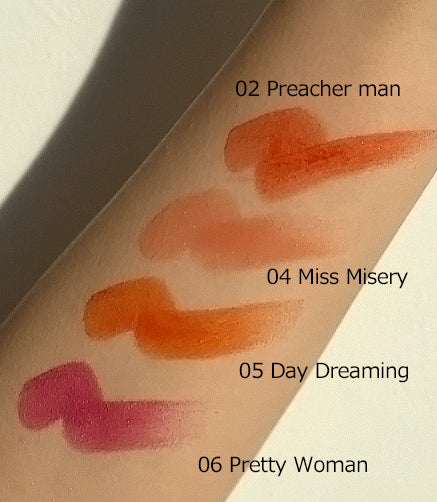 【DIDION プランピングリップ】比較｜02・04・05・06を塗り比べ（レッド系／ピンク系／オレンジ系）