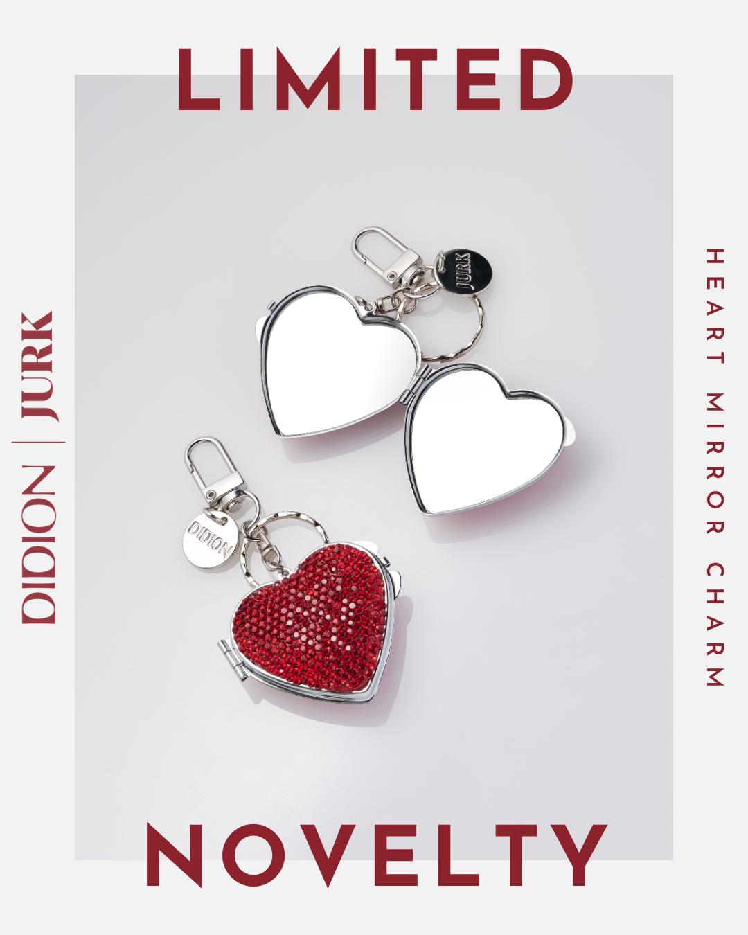 🎁 【限定】. DIDION x JURK LIMITED NOVELTY ハートミラーチャーム（レッド） (100% off)
